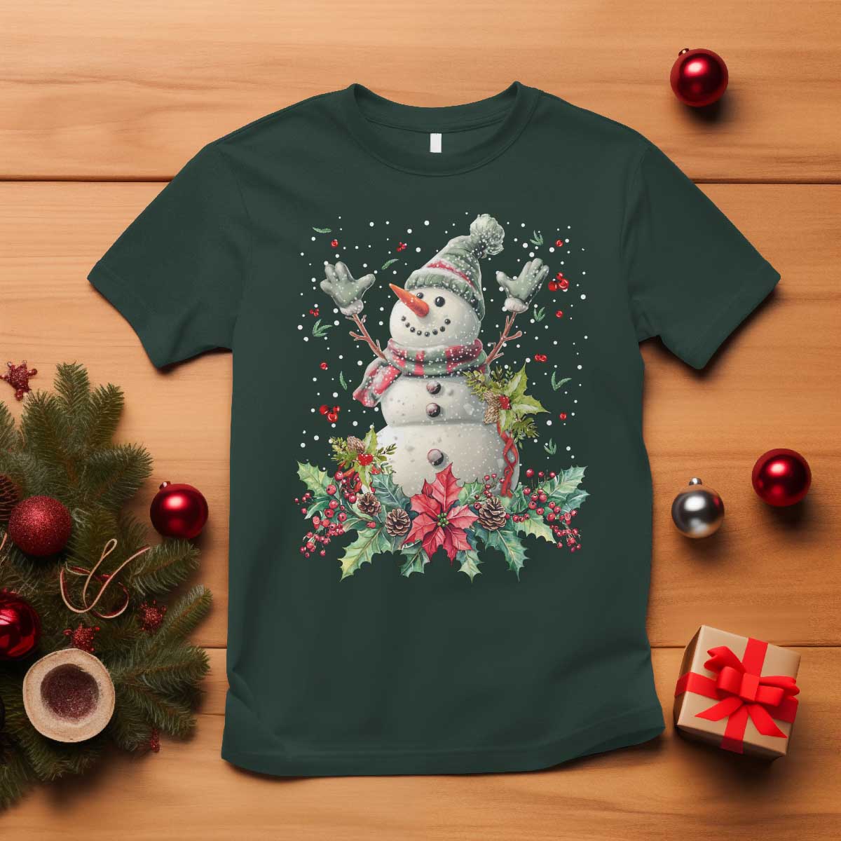 christmas-snowman-t-shirt-retro-winter-holiday-gift-for-her