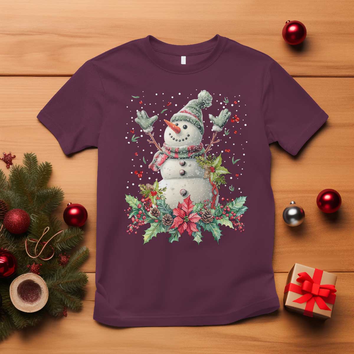 christmas-snowman-t-shirt-retro-winter-holiday-gift-for-her