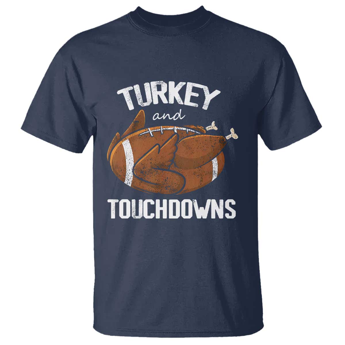 funny-thanksgiving-t-shirt-turkey-and-touchdowns-football-season