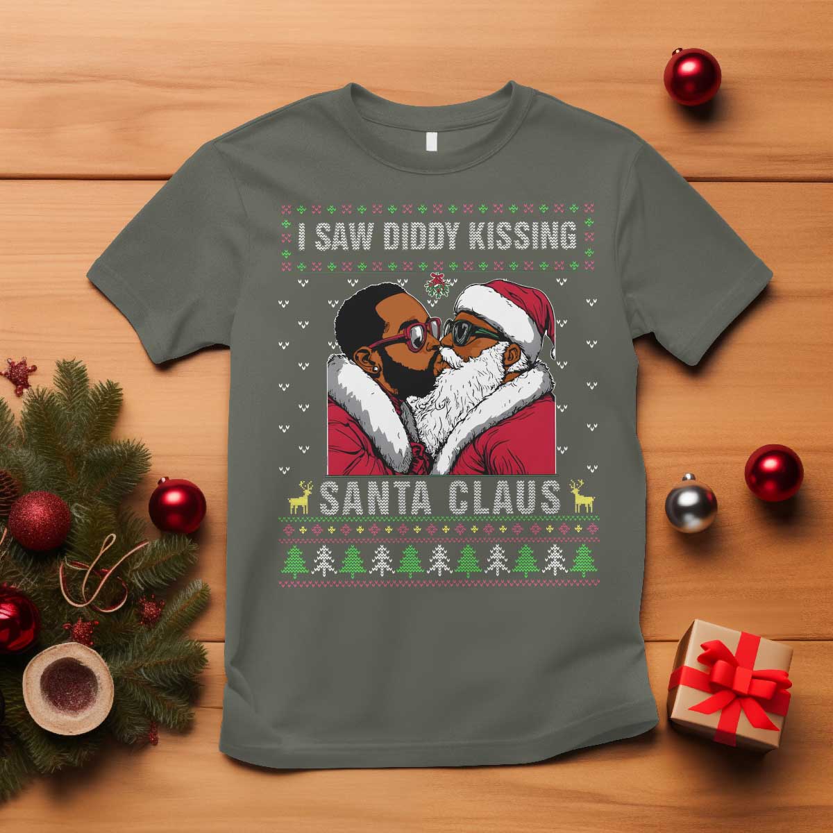 funny-dirty-christmas-t-shirt-i-saw-diddy-kissing-santa-claus-ugly-xmas-sweater
