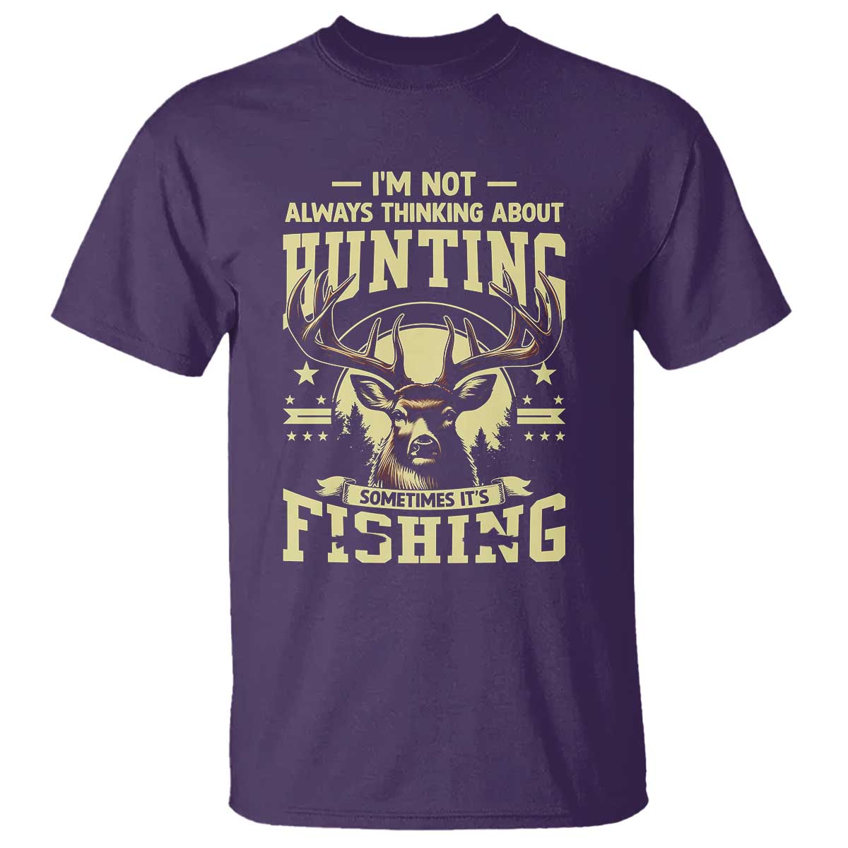 fishing-hunting-t-shirt-im-not-always-thinking-about-hunting-wildlife-deer-lover