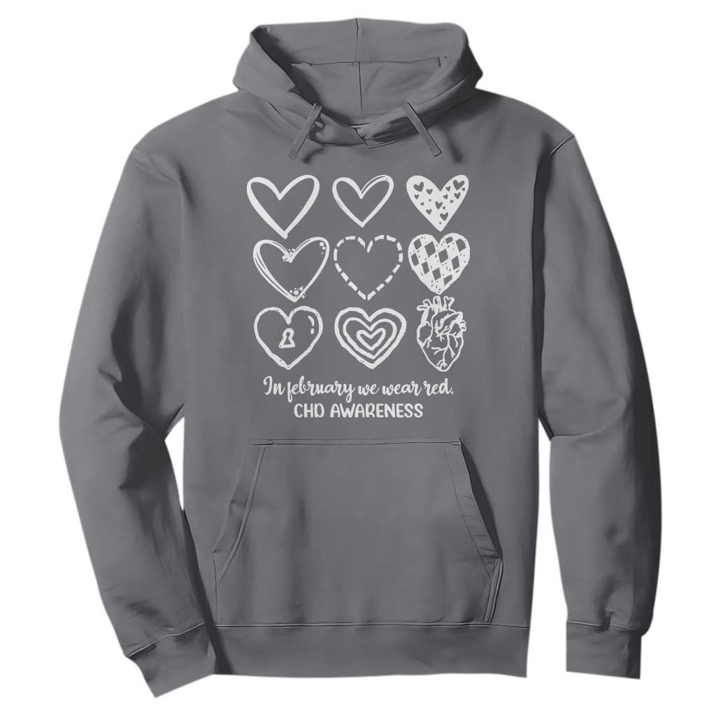 CHD Heart Disease Support Hoodie In February We Wear Red