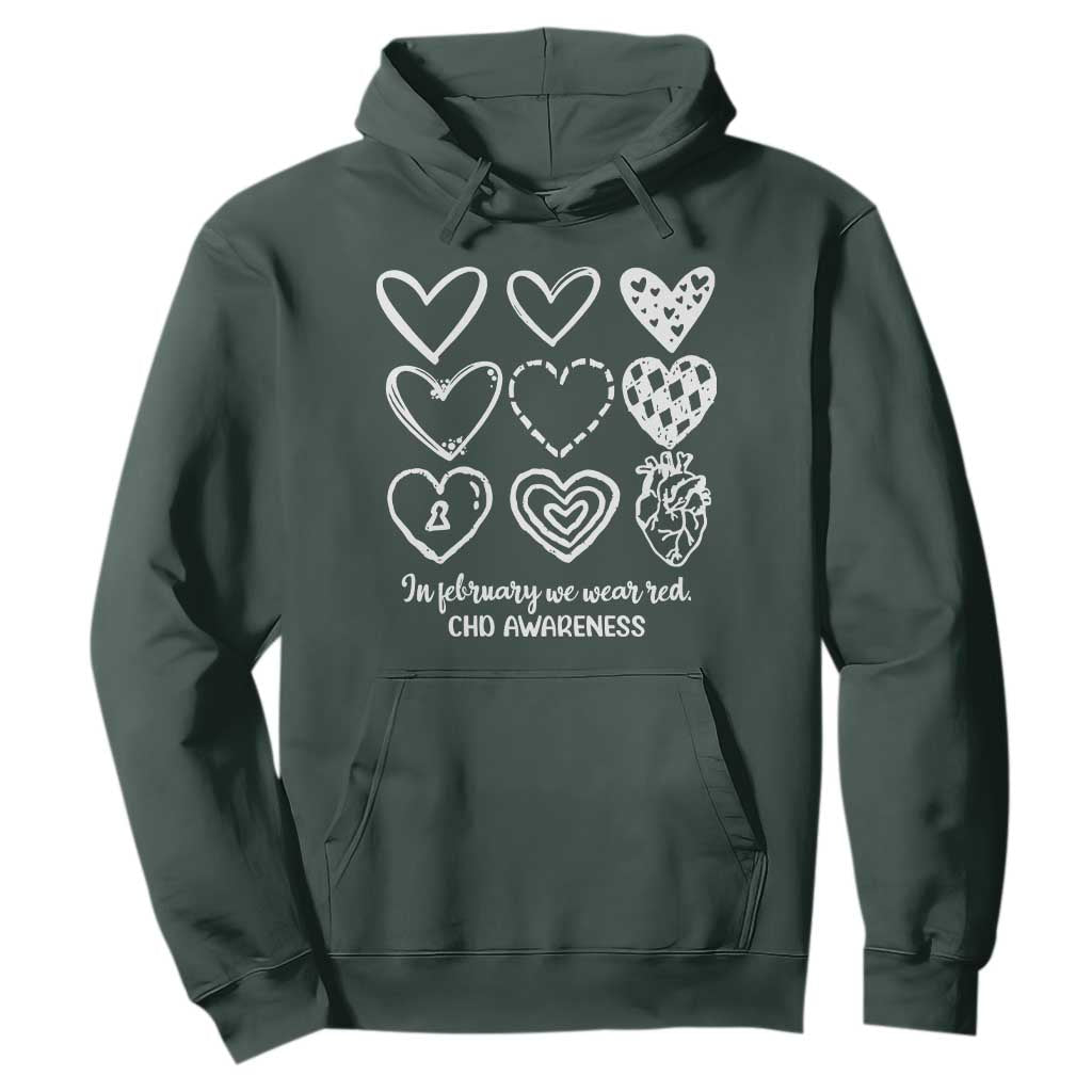 CHD Heart Disease Support Hoodie In February We Wear Red