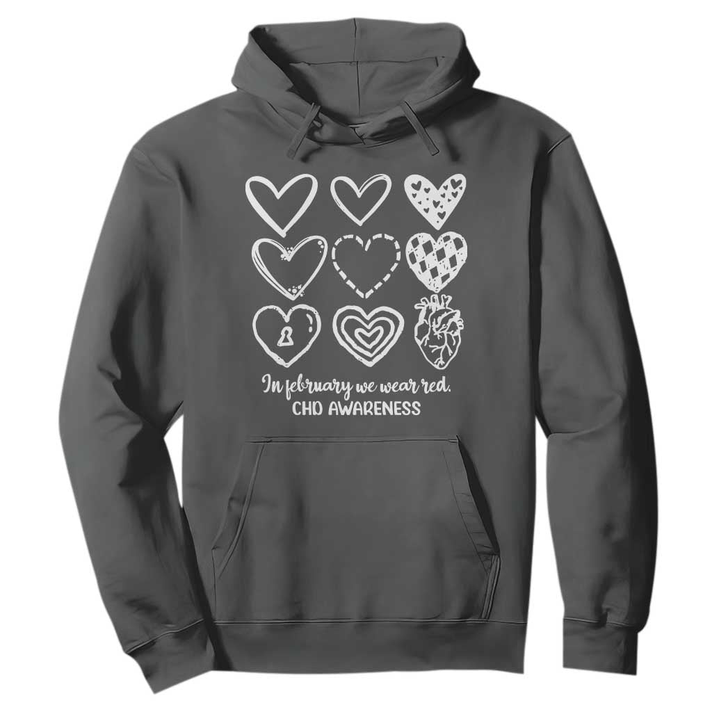 CHD Heart Disease Support Hoodie In February We Wear Red