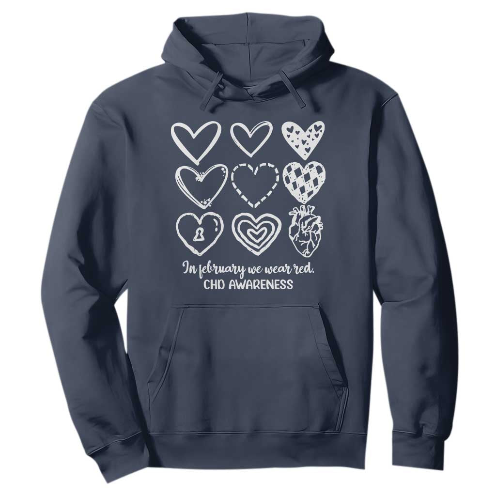 CHD Heart Disease Support Hoodie In February We Wear Red