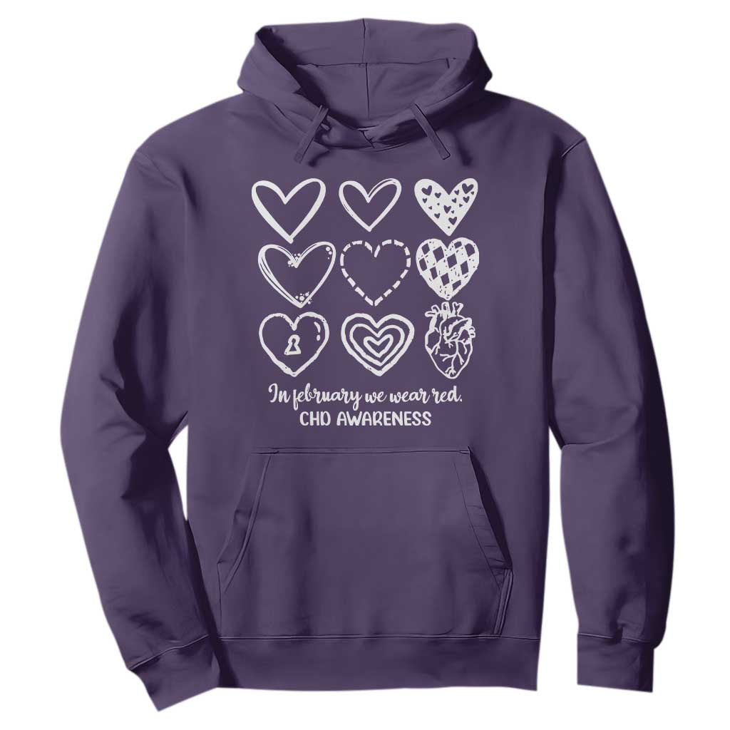 CHD Heart Disease Support Hoodie In February We Wear Red
