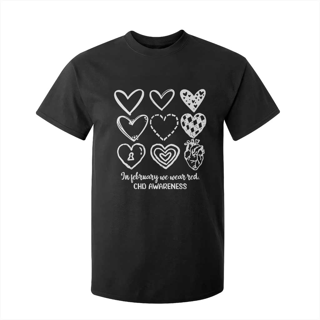CHD Heart Disease Support T Shirt For Kid In February We Wear Red