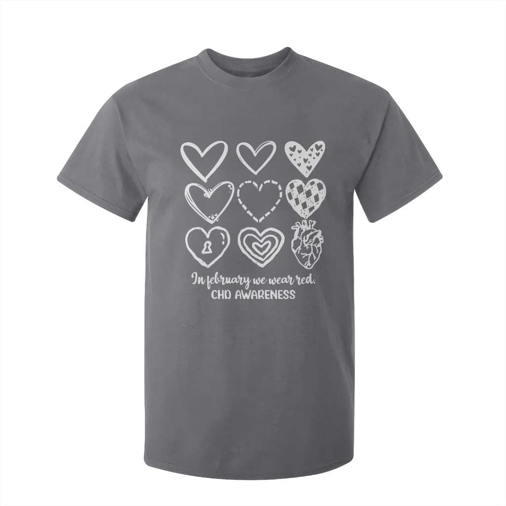CHD Heart Disease Support T Shirt For Kid In February We Wear Red