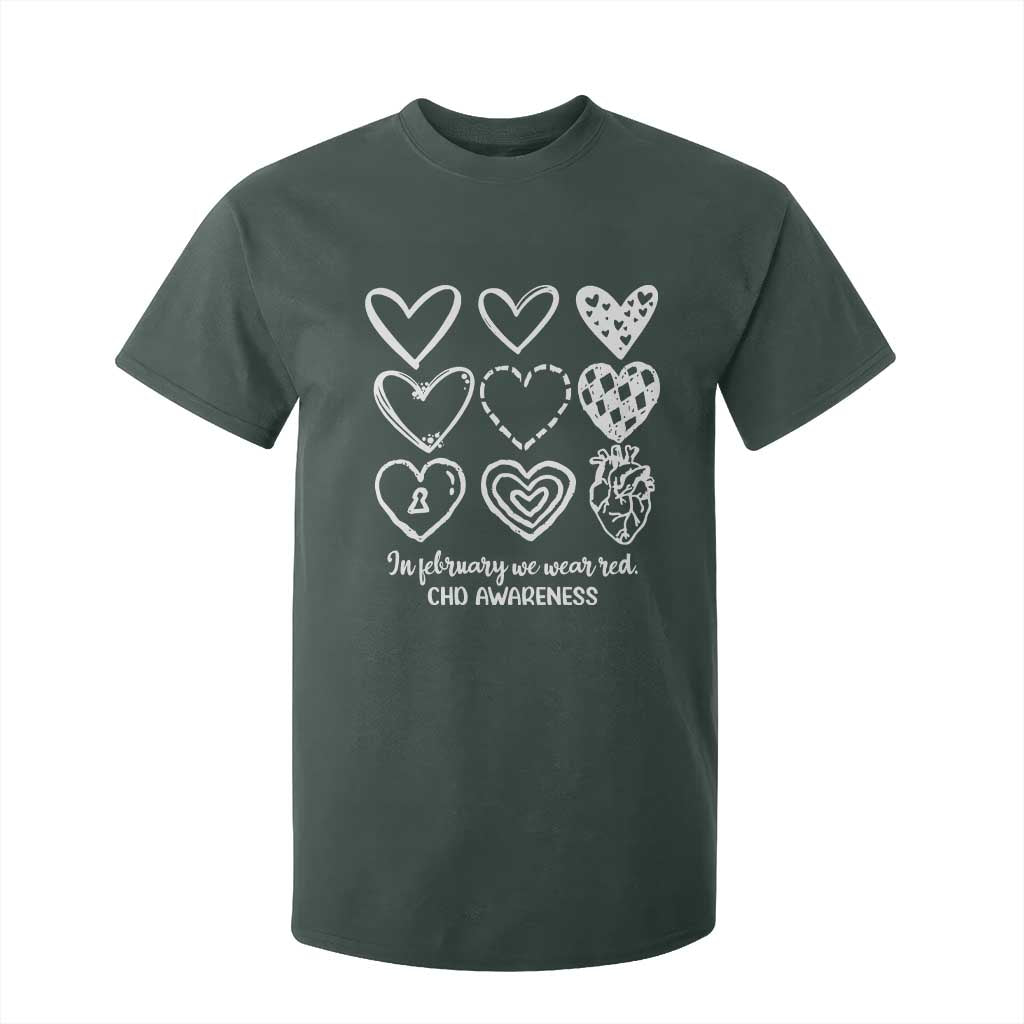 CHD Heart Disease Support T Shirt For Kid In February We Wear Red