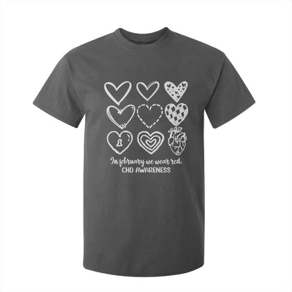 CHD Heart Disease Support T Shirt For Kid In February We Wear Red