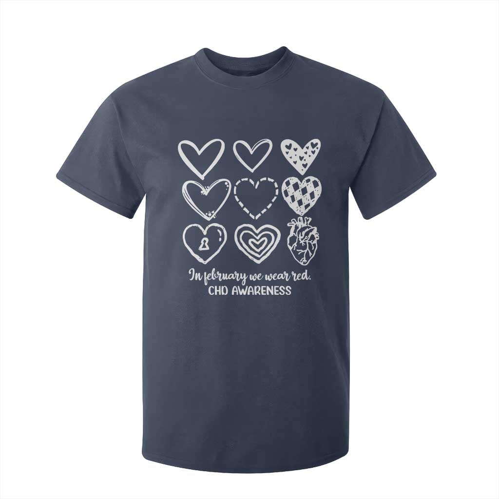 CHD Heart Disease Support T Shirt For Kid In February We Wear Red