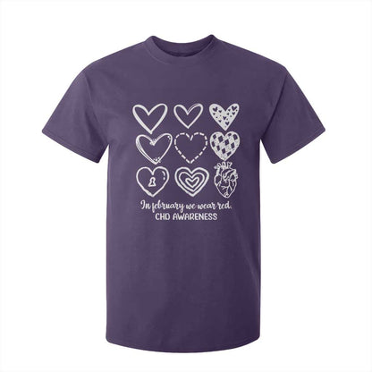 CHD Heart Disease Support T Shirt For Kid In February We Wear Red