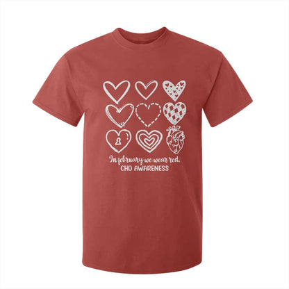 CHD Heart Disease Support T Shirt For Kid In February We Wear Red
