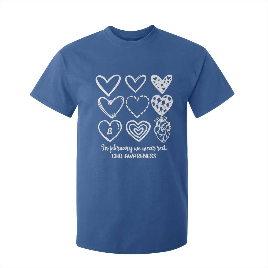 CHD Heart Disease Support T Shirt For Kid In February We Wear Red
