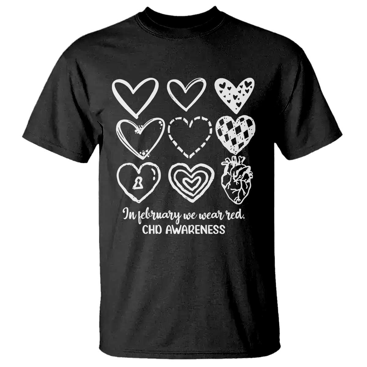 CHD Heart Disease Support T Shirt In February We Wear Red