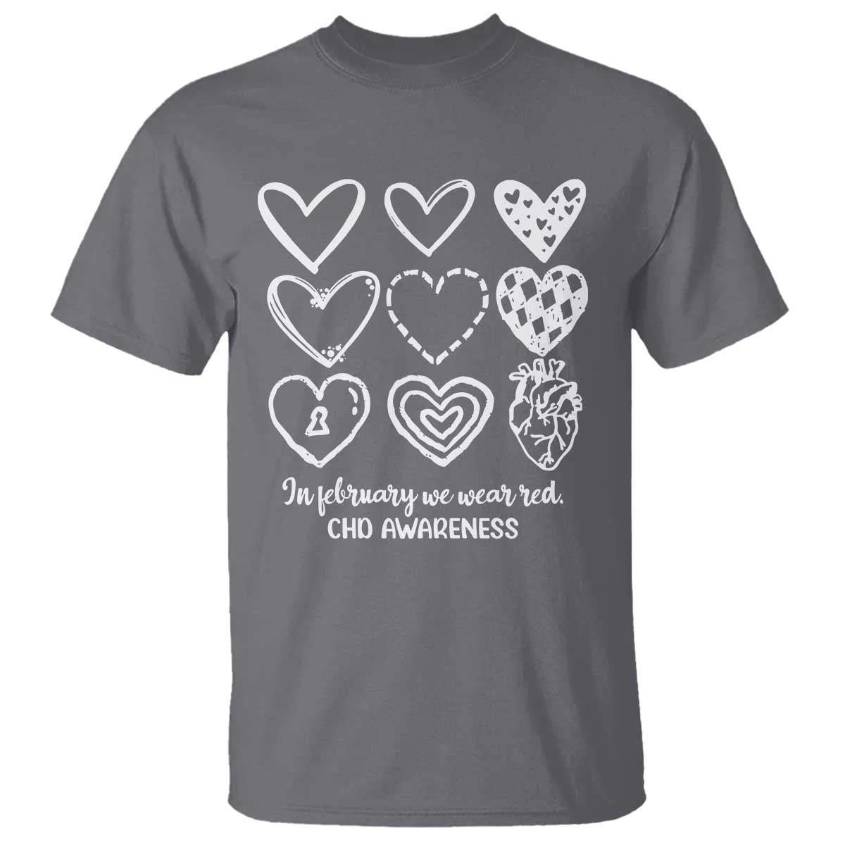 CHD Heart Disease Support T Shirt In February We Wear Red