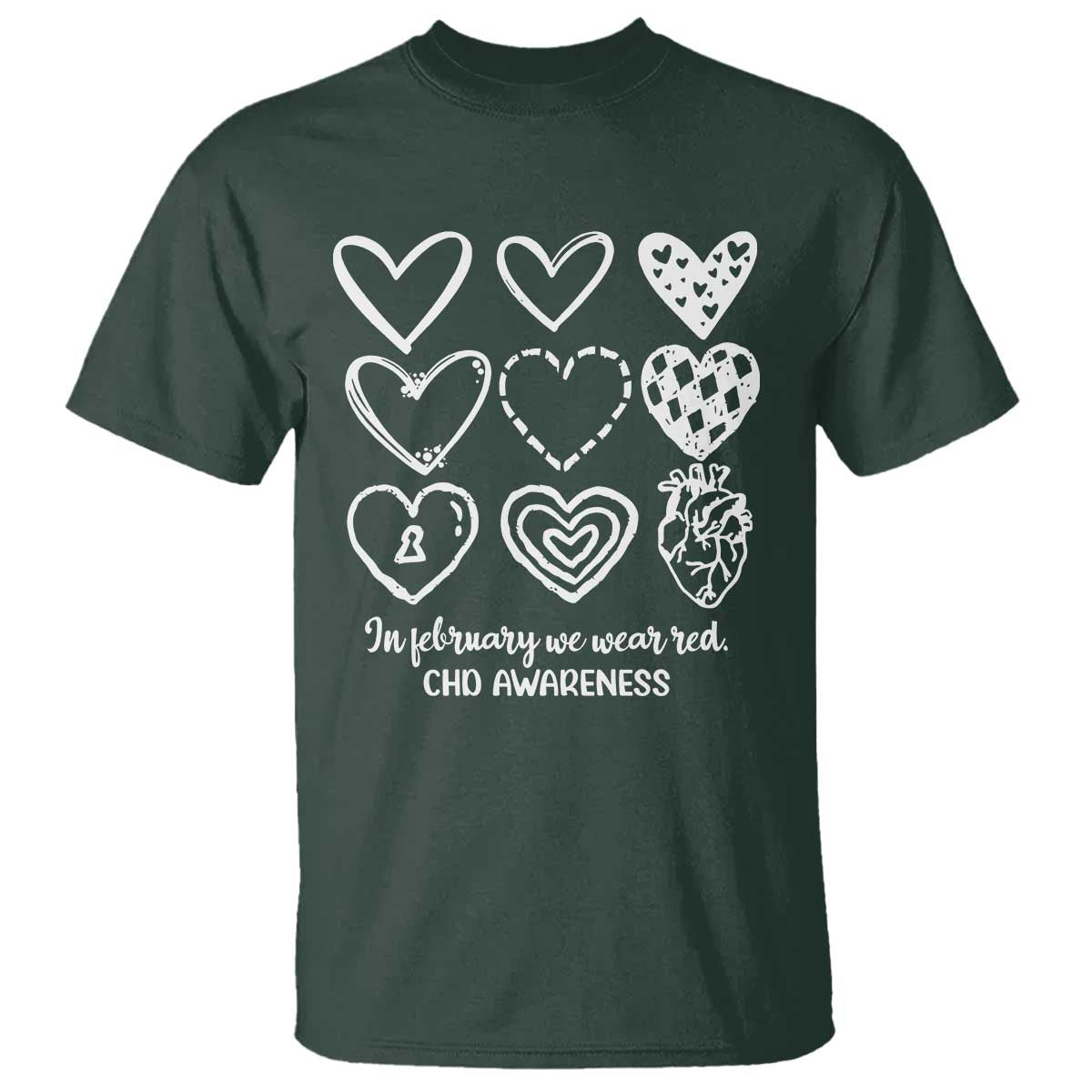 CHD Heart Disease Support T Shirt In February We Wear Red