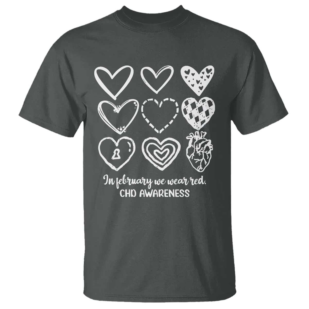 CHD Heart Disease Support T Shirt In February We Wear Red
