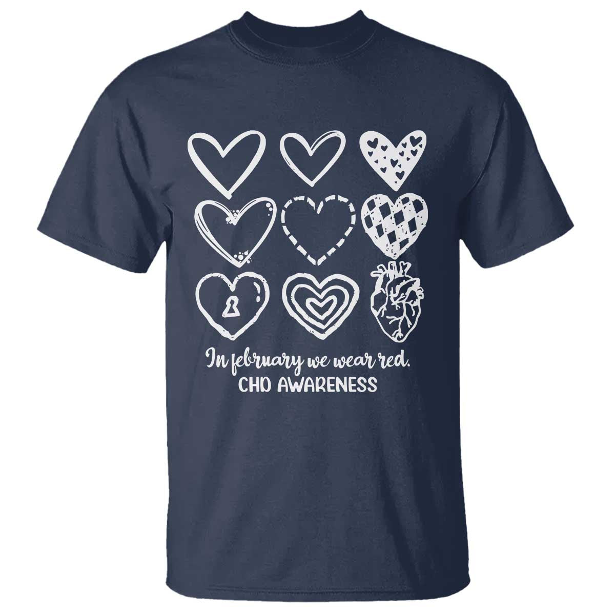CHD Heart Disease Support T Shirt In February We Wear Red