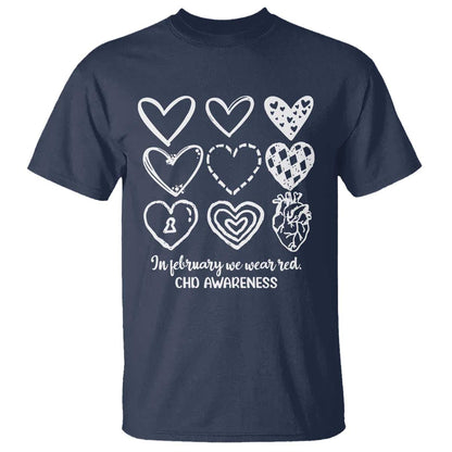 CHD Heart Disease Support T Shirt In February We Wear Red