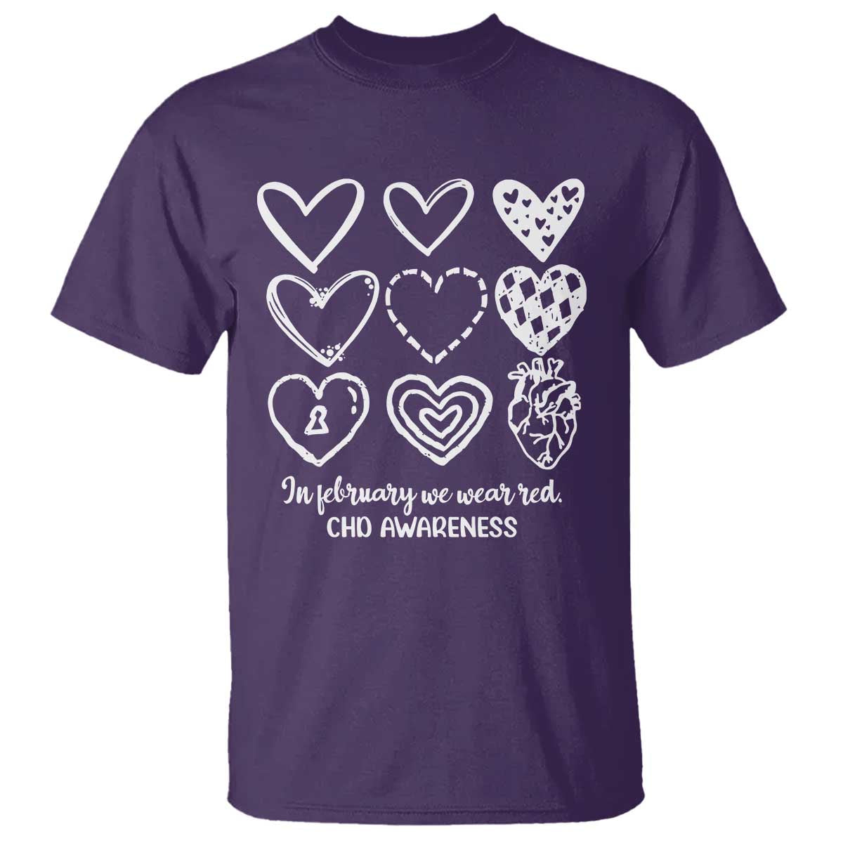 CHD Heart Disease Support T Shirt In February We Wear Red