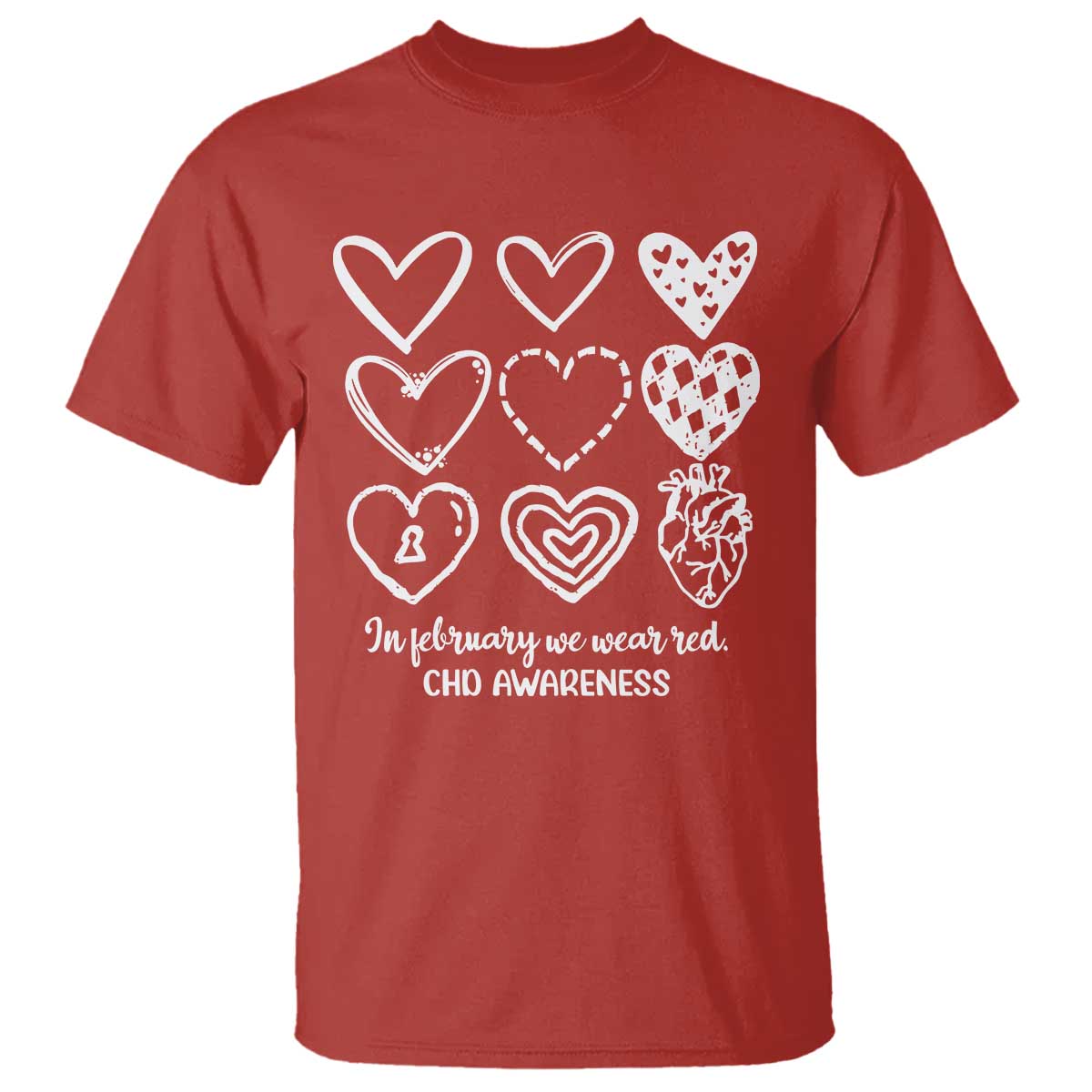 CHD Heart Disease Support T Shirt In February We Wear Red