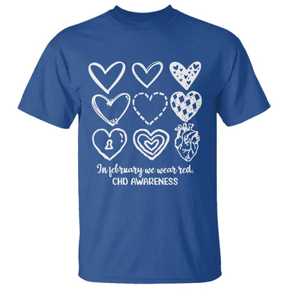 CHD Heart Disease Support T Shirt In February We Wear Red