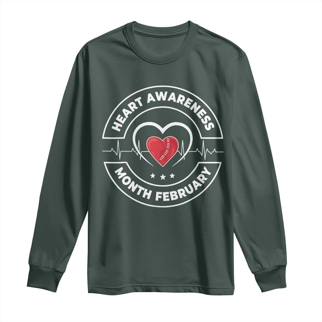 CHD Heart Disease Support Long Sleeve Shirt American Heart Health Month February