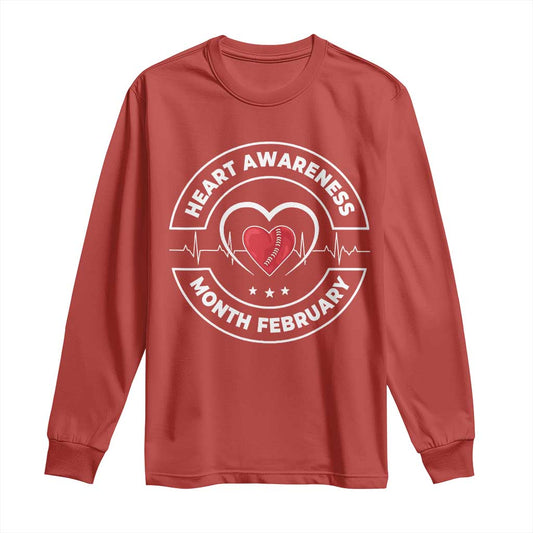 CHD Heart Disease Support Long Sleeve Shirt American Heart Health Month February