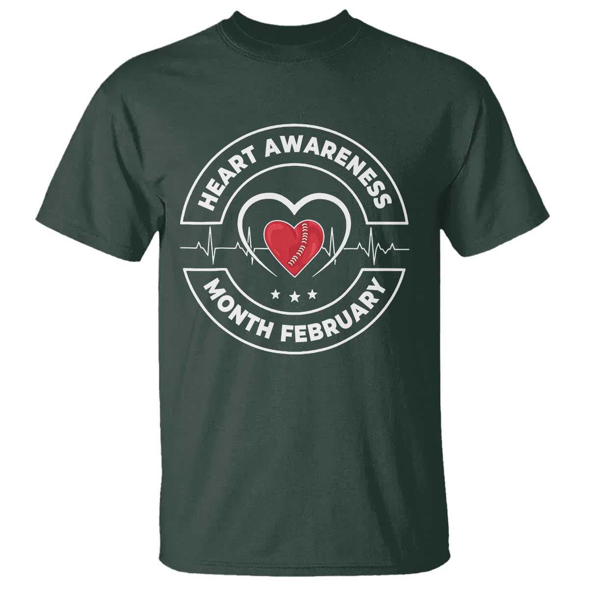 CHD Heart Disease Support T Shirt American Heart Health Month February
