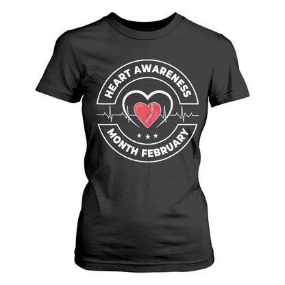 CHD Heart Disease Support T Shirt For Women American Heart Health Month February