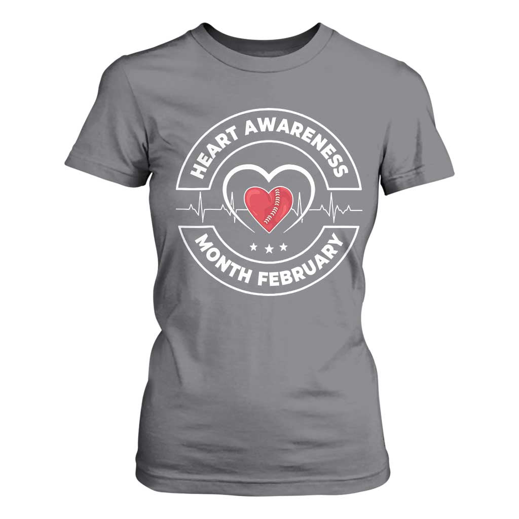 CHD Heart Disease Support T Shirt For Women American Heart Health Month February