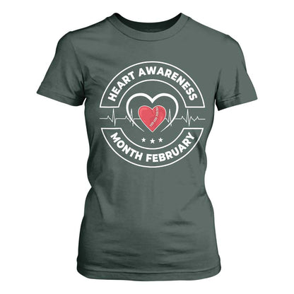 CHD Heart Disease Support T Shirt For Women American Heart Health Month February