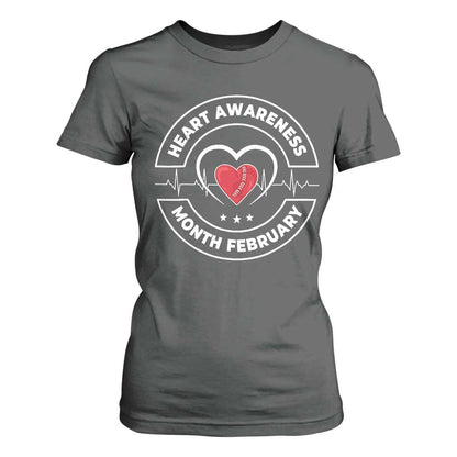CHD Heart Disease Support T Shirt For Women American Heart Health Month February