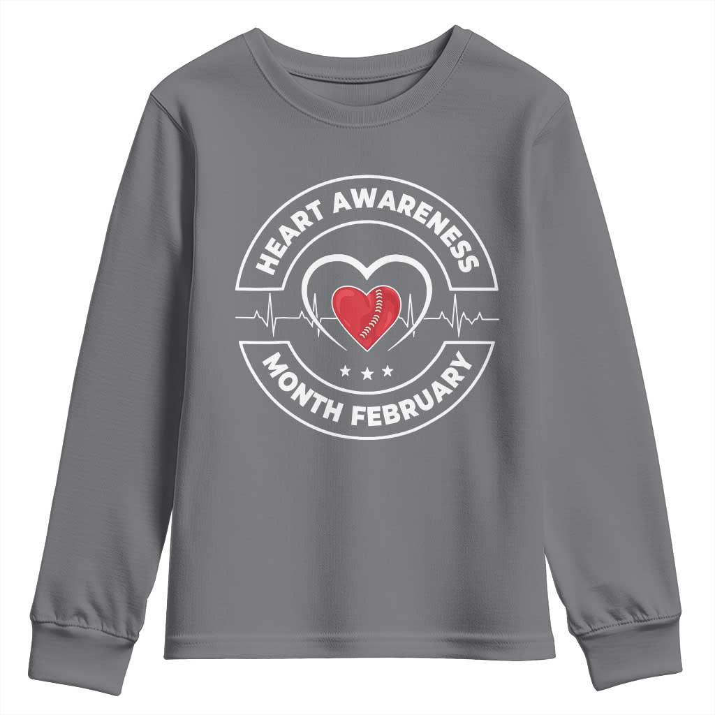CHD Heart Disease Support Youth Sweatshirt American Heart Health Month February