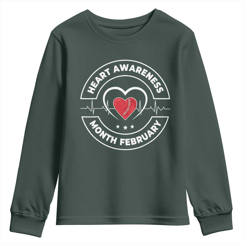 CHD Heart Disease Support Youth Sweatshirt American Heart Health Month February