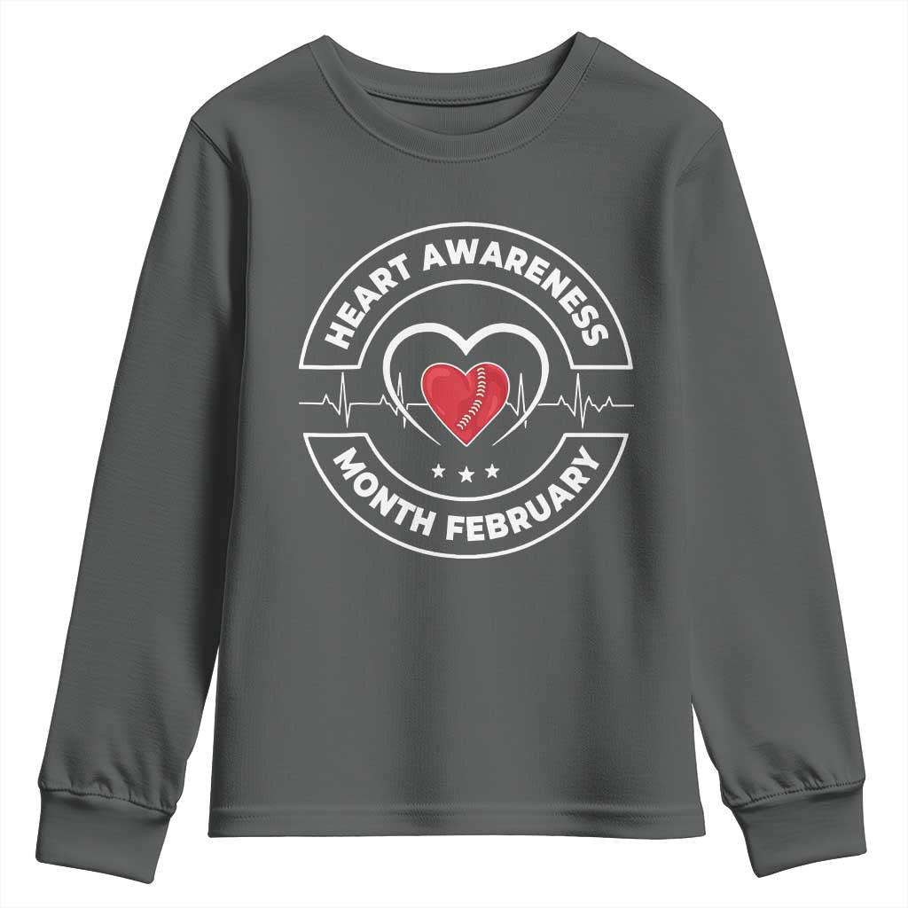CHD Heart Disease Support Youth Sweatshirt American Heart Health Month February