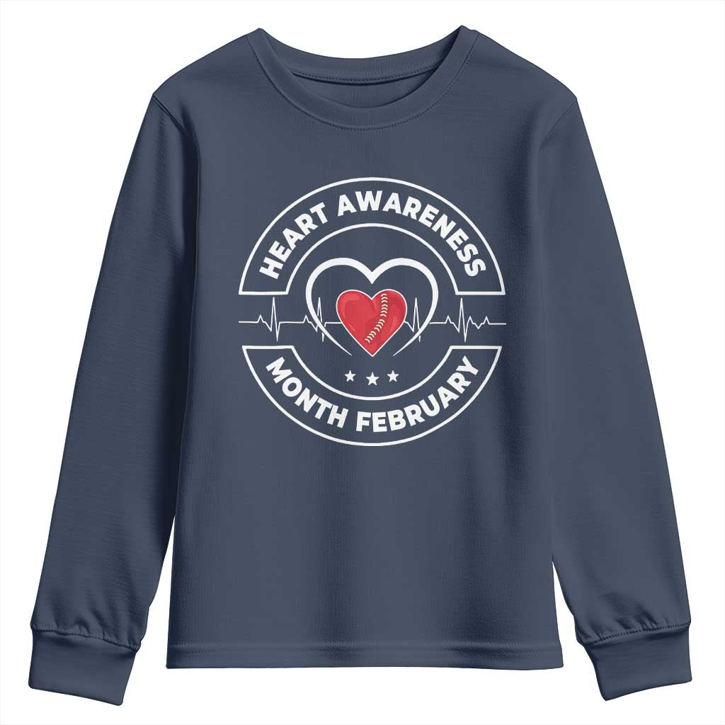 CHD Heart Disease Support Youth Sweatshirt American Heart Health Month February