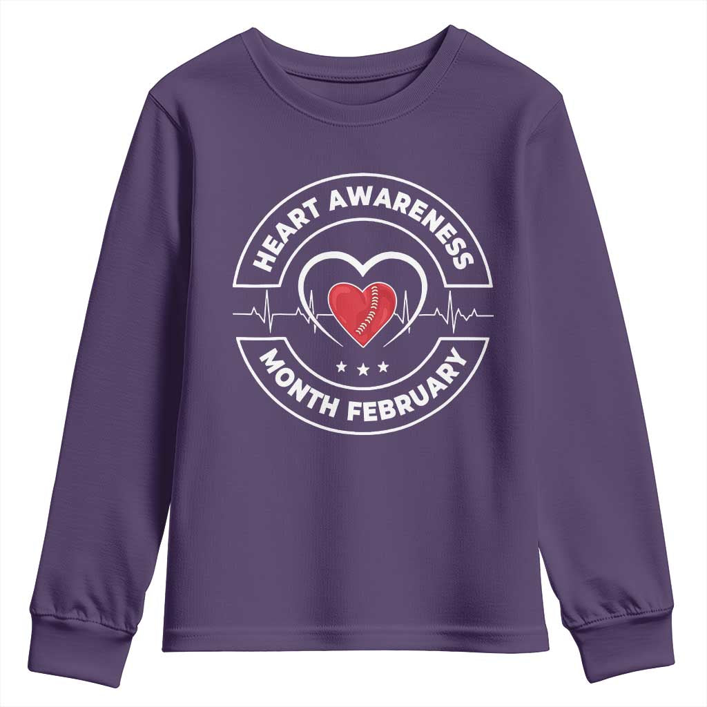 CHD Heart Disease Support Youth Sweatshirt American Heart Health Month February