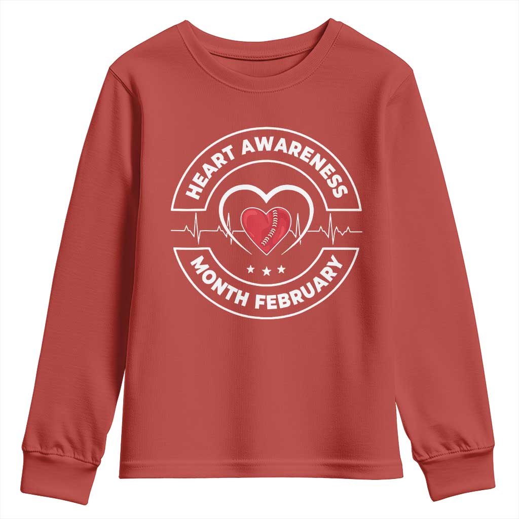 CHD Heart Disease Support Youth Sweatshirt American Heart Health Month February
