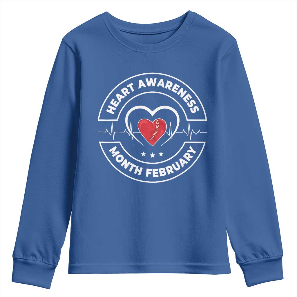 CHD Heart Disease Support Youth Sweatshirt American Heart Health Month February