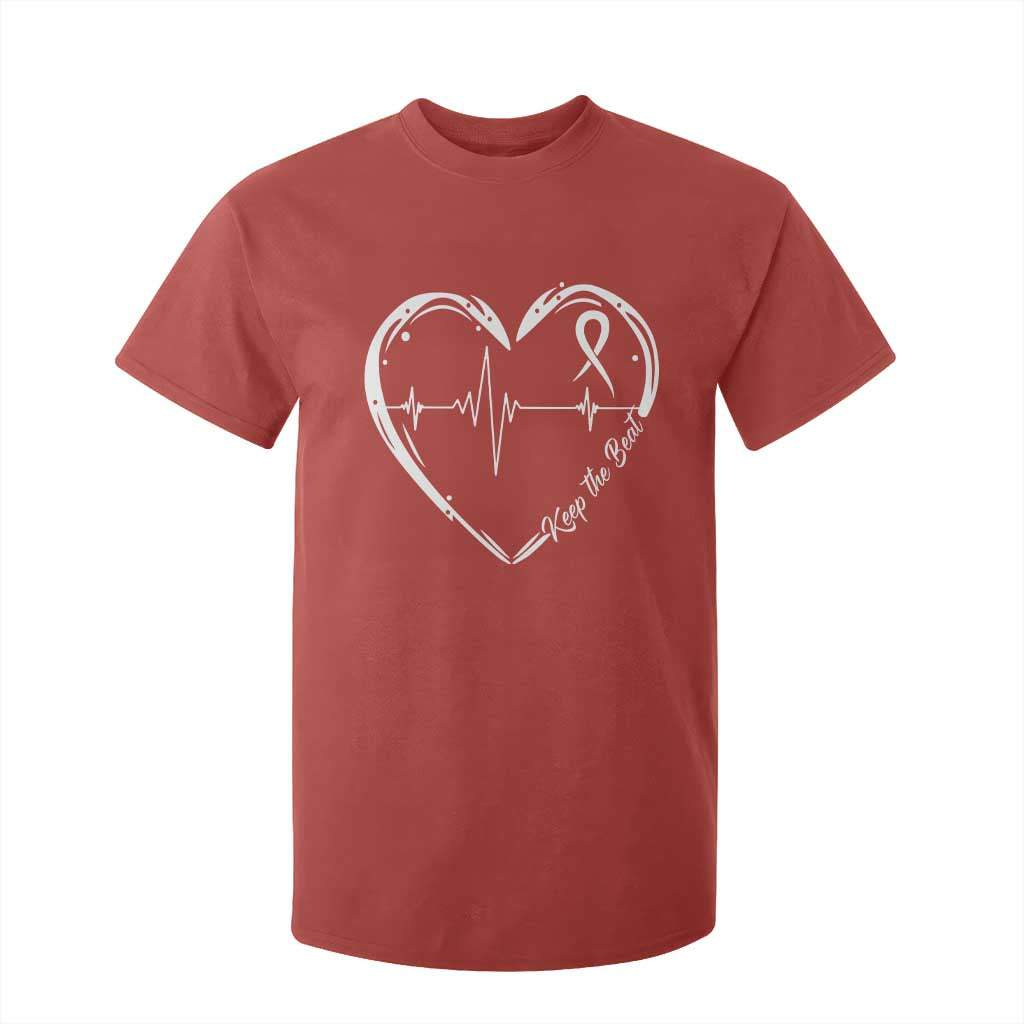 CHD Heart Disease Support T Shirt For Kid Wear Red Keep The Beat Heart Health
