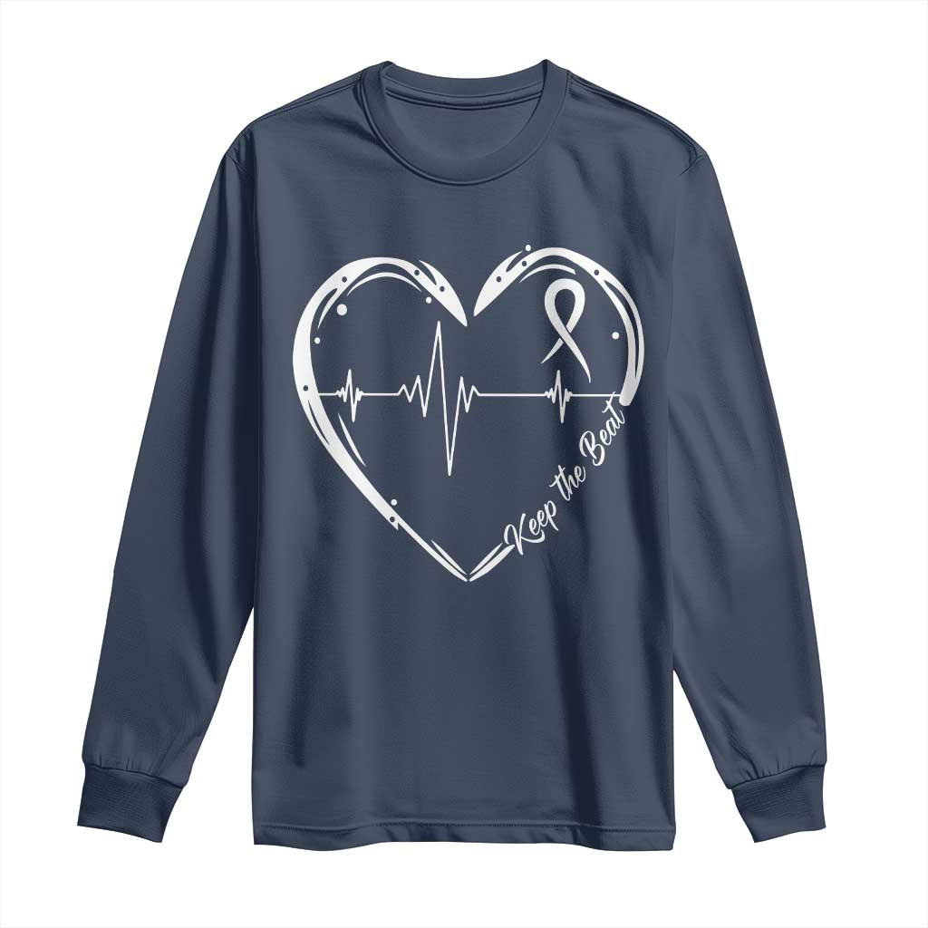 CHD Heart Disease Support Long Sleeve Shirt Wear Red Keep The Beat Heart Health