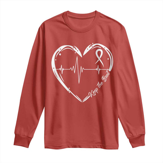 CHD Heart Disease Support Long Sleeve Shirt Wear Red Keep The Beat Heart Health