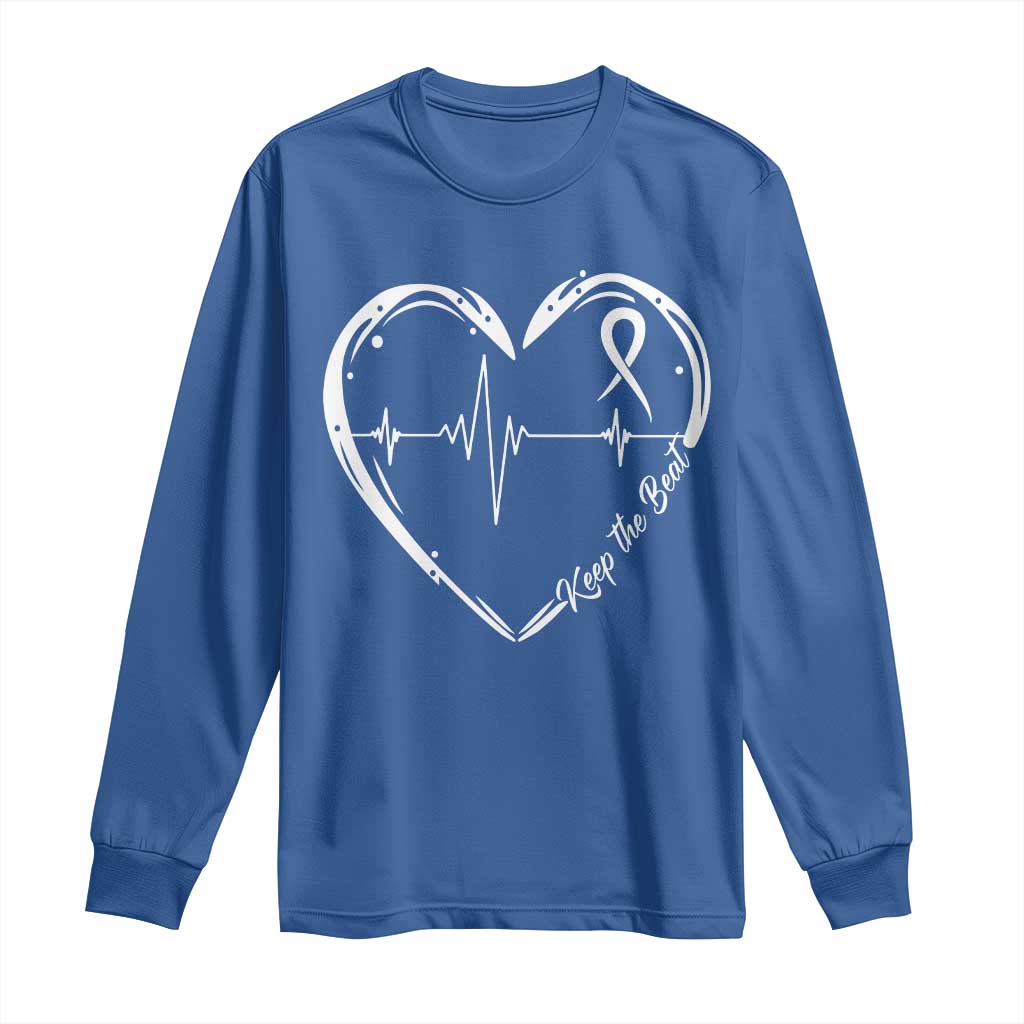 CHD Heart Disease Support Long Sleeve Shirt Wear Red Keep The Beat Heart Health