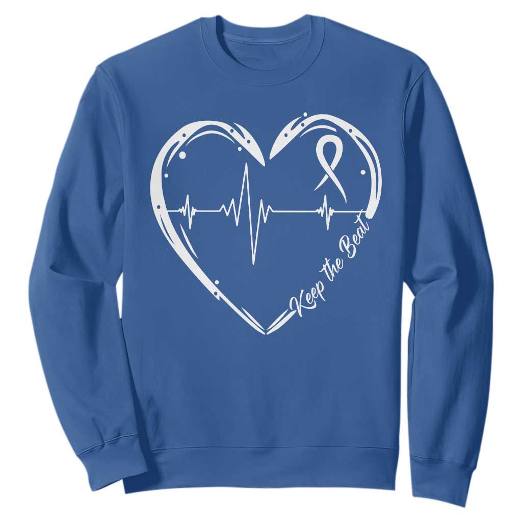 CHD Heart Disease Support Sweatshirt Wear Red Keep The Beat Heart Health