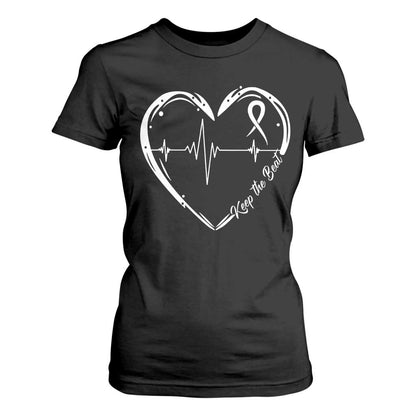 CHD Heart Disease Support T Shirt For Women Wear Red Keep The Beat Heart Health