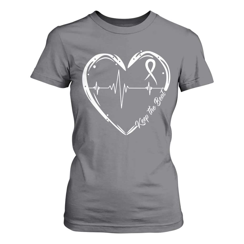 CHD Heart Disease Support T Shirt For Women Wear Red Keep The Beat Heart Health