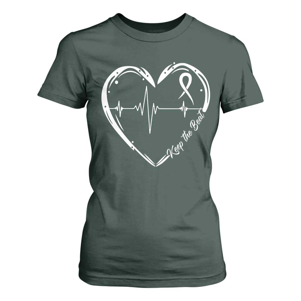 CHD Heart Disease Support T Shirt For Women Wear Red Keep The Beat Heart Health