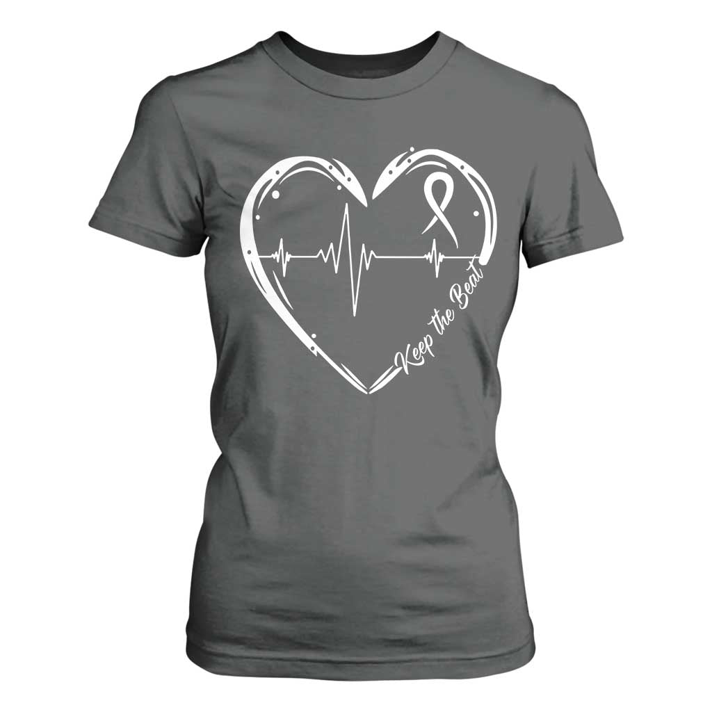 CHD Heart Disease Support T Shirt For Women Wear Red Keep The Beat Heart Health